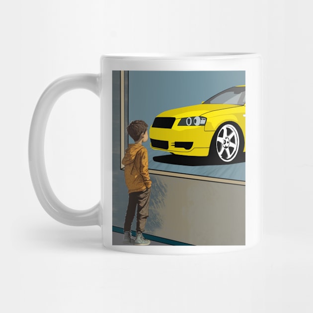 Yellow Audi a3 Kids Dream by Rebellion Store